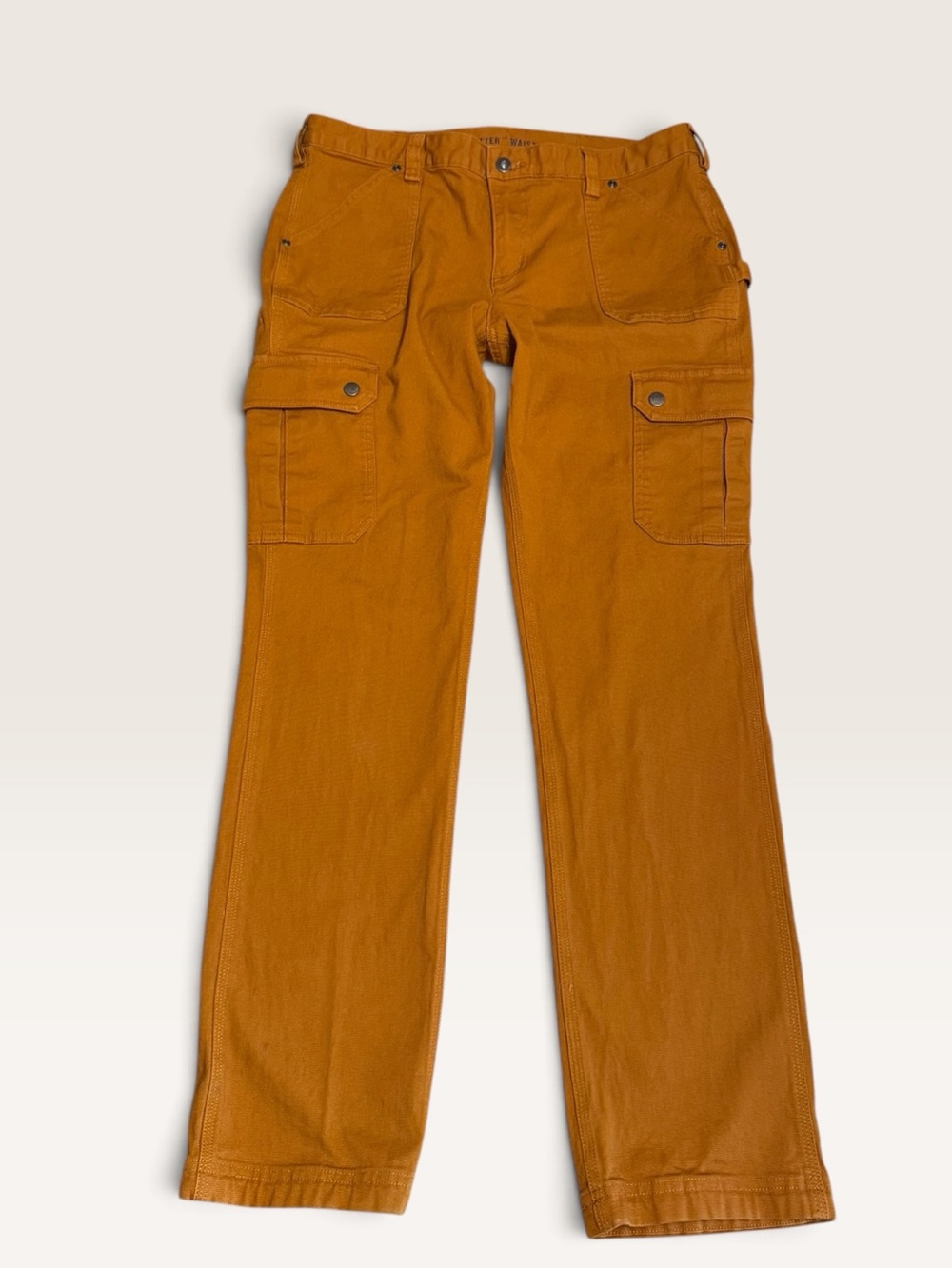 Workwear Utility Duluth Trading Curvesetter Cargo Pants 12x31 Rust Orange